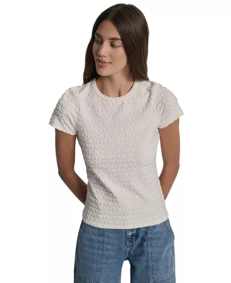 Футболка DKNY з логотипом 1159862262 (Молочний M)