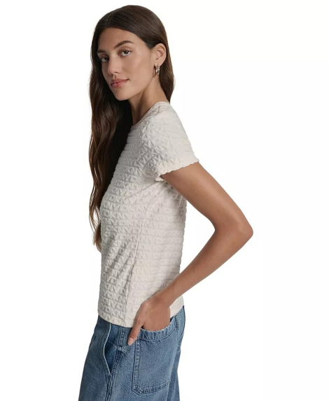Футболка DKNY з логотипом 1159862262 (Молочний M)