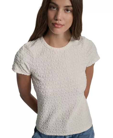Футболка DKNY з логотипом 1159862262 (Молочний M)
