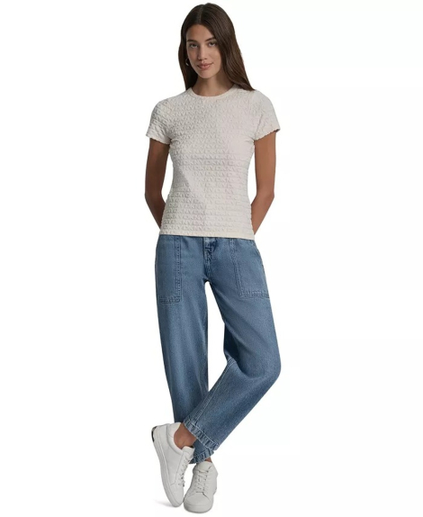 Футболка DKNY з логотипом 1159862262 (Молочний M)