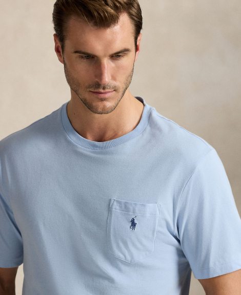 Футболка чоловіча Polo Ralph Lauren з кишенею 1159862527 (Блакитний XXL)