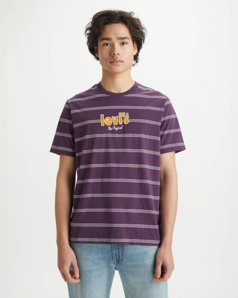 Футболка мужская в полоску Levi's 1159862645 (Фиолетовый M)
