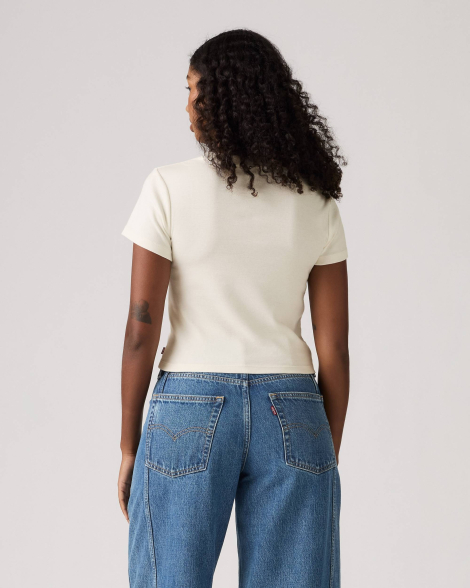 Женская футболка Levi's со стразами 1159862672 (Молочный M)