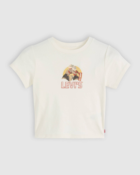 Женская футболка Levi's со стразами 1159862672 (Молочный M)