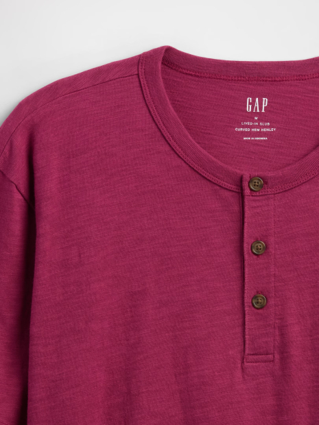 Мужская футболка GAP на пуговицах 1159862744 (Розовый M)