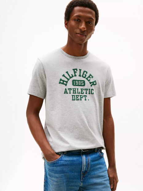 Мужская футболка Tommy Hilfiger с логотипом 1159862825 (Серый M)