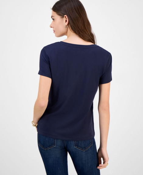 Футболка Tommy Hilfiger с логотипом 1159862914 (Синий L)