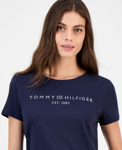 Футболка Tommy Hilfiger с логотипом 1159862914 (Синий L)