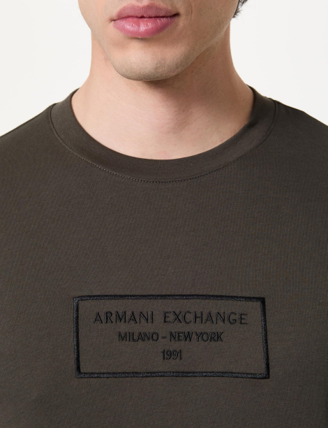 Мужская футболка Armani Exchange с вышивкой 1159862934 (Зеленый XXL)