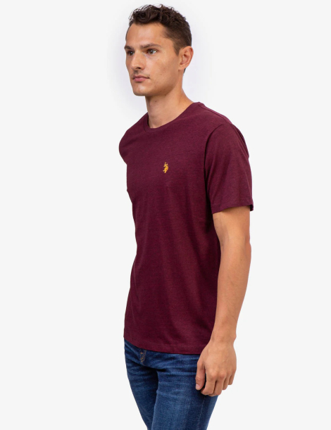 Футболка U.S. Polo Assn с логотипом 1159863107 (Бордовый M)