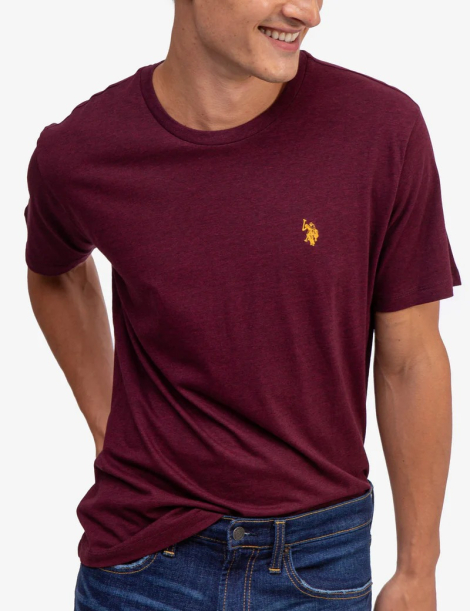 Футболка U.S. Polo Assn с логотипом 1159863107 (Бордовый M)