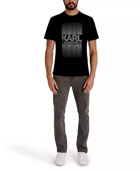 Мужская футболка Karl Lagerfeld Paris с принтом 1159863120 (Черный XL)