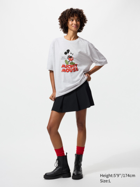 Футболка UNIQLO Disney's Mickey Mouse 1159863200 (Серый XXL)