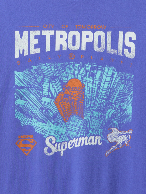 Мужская футболка GAP с принтом Superman 1159863288 (Синий XXL)