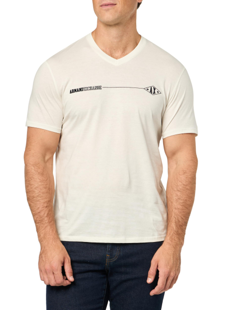 Футболка Armani Exchange с логотипом 1159863298 (Молочный XXL)