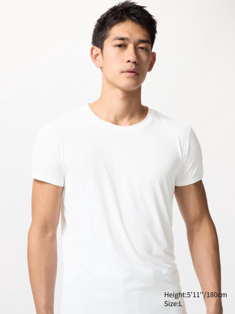 Футболка AIRism с круглым вырезом UNIQLO 1159863351 (Белый XXL)