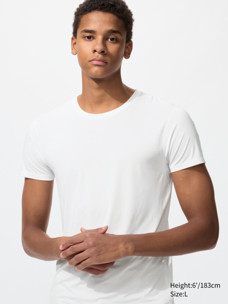 Футболка AIRism с круглым вырезом UNIQLO 1159863351 (Белый XXL)