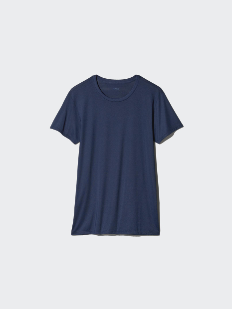 Футболка AIRism с круглым вырезом UNIQLO 1159863352 (Синий XXL)