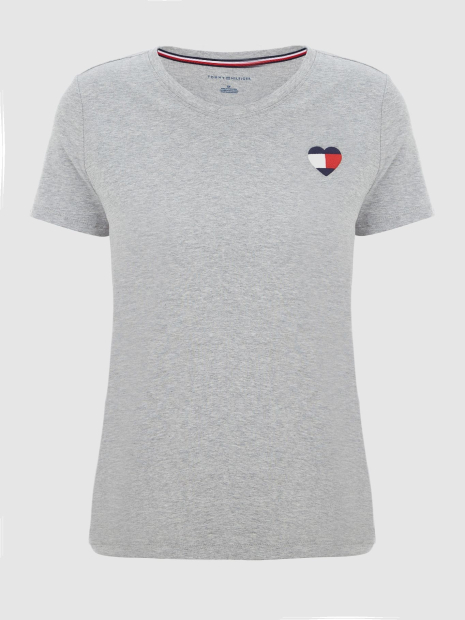 Женская футболка Tommy Hilfiger с вышивкой 1159863429 (Серый L)