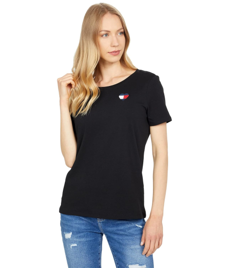 Женская футболка Tommy Hilfiger с вышивкой 1159863928 (Черный XL)