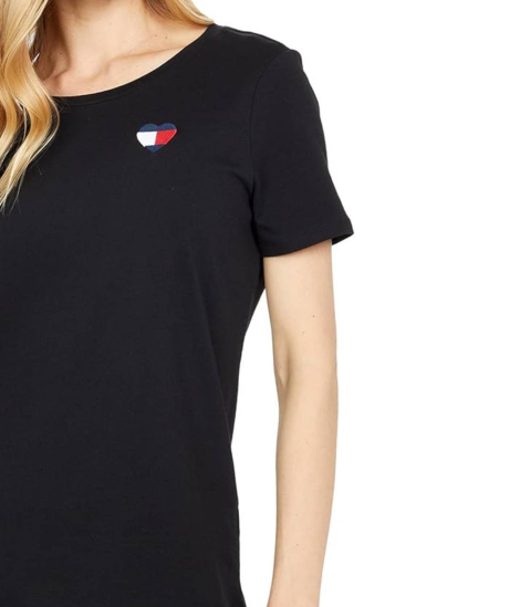 Женская футболка Tommy Hilfiger с вышивкой 1159863928 (Черный XL)