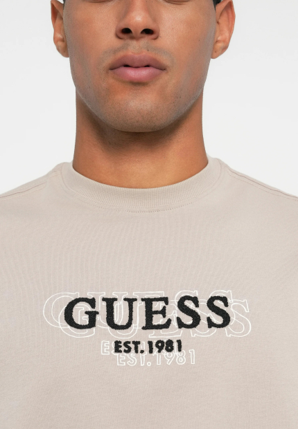 Мужская футболка Guess с логотипом 1159863973 (Бежевый S)