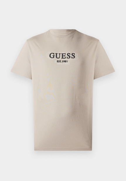 Мужская футболка Guess с логотипом 1159863973 (Бежевый S)