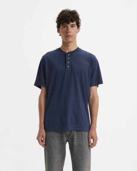 Мужская футболка Levi's с пуговицами 1159864019 (Синий XXL)