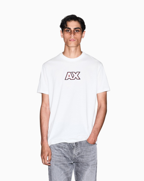 Мужская футболка Armani Exchange с монограммой 1159864034 (Белый XXL)