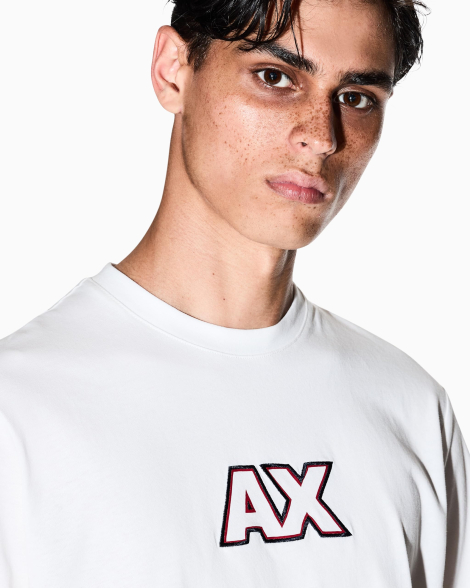 Мужская футболка Armani Exchange с монограммой 1159864034 (Белый XXL)