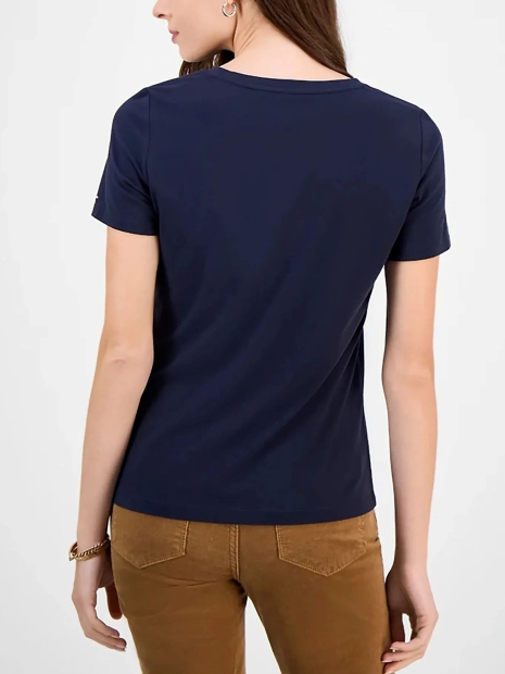Футболка Tommy Hilfiger с логотипом 1159864079 (Синий M)