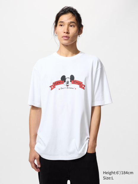 Футболка UNIQLO Disney's Mickey Mouse 1159864403 (Белый 3XL)
