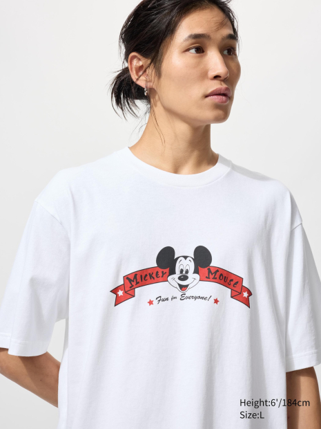 Футболка UNIQLO Disney's Mickey Mouse 1159864403 (Белый 3XL)
