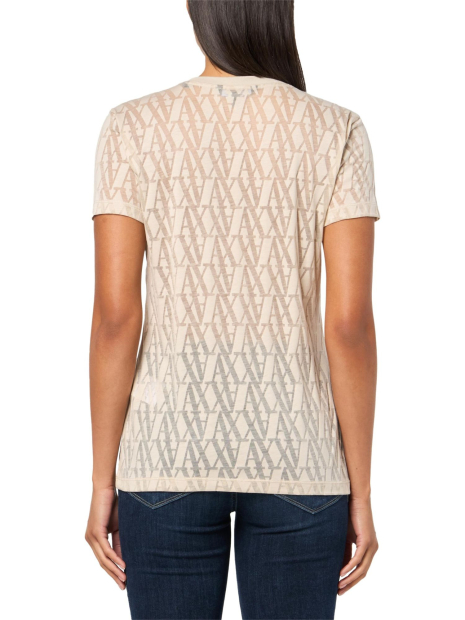 Женская футболка Armani Exchange с логотипом 1159864607 (Бежевый S)