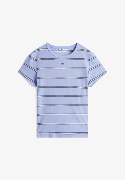 Футболка в рубчик Tommy Hilfiger в полоску 1159864661 (Голубой XL)