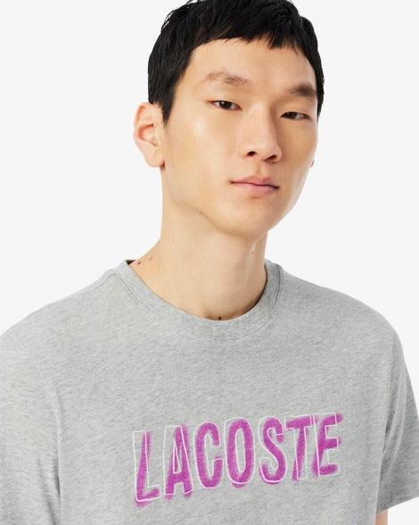 Мужская футболка Lacoste с логотипом 1159864830 (Серый 3XL)