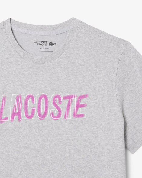 Мужская футболка Lacoste с логотипом 1159864830 (Серый 3XL)