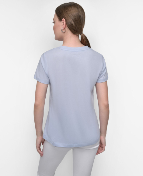 Футболка DKNY с логотипом 1159865093 (Голубой S)