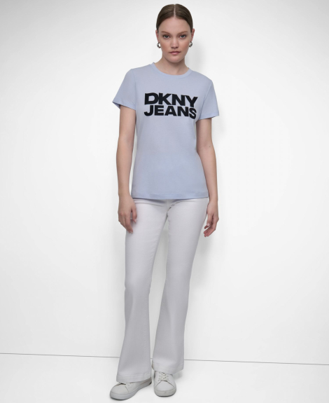 Футболка DKNY с логотипом 1159865093 (Голубой S)