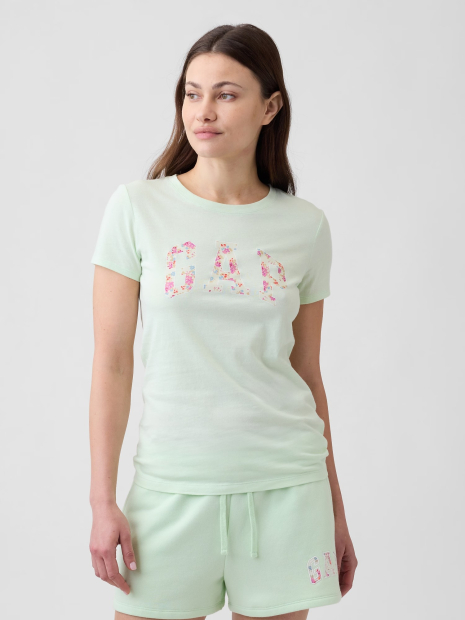 Женская футболка GAP с логотипом 1159865298 (Зеленый S)