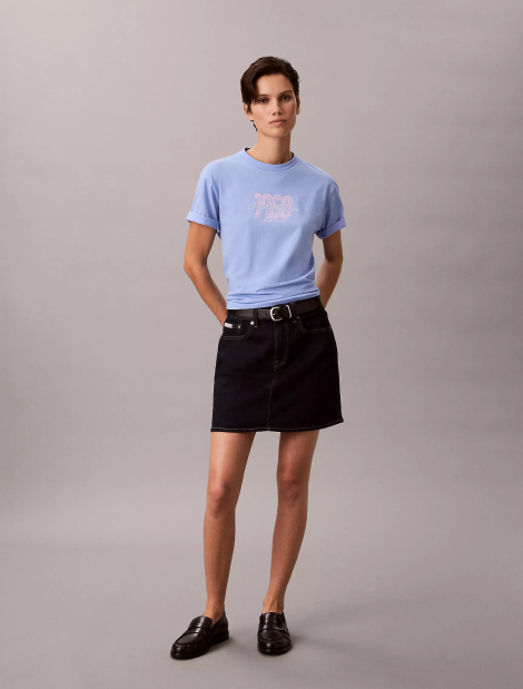 Женская футболка Calvin Klein 1159865320 (Голубой M)