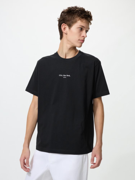 Футболка Elliott Erwitt UT Graphic UNIQLO с принтом 1159865341 (Черный M)