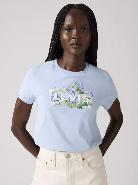Женская футболка Levi's с коротким рукавом 1159865430 (Голубой S)