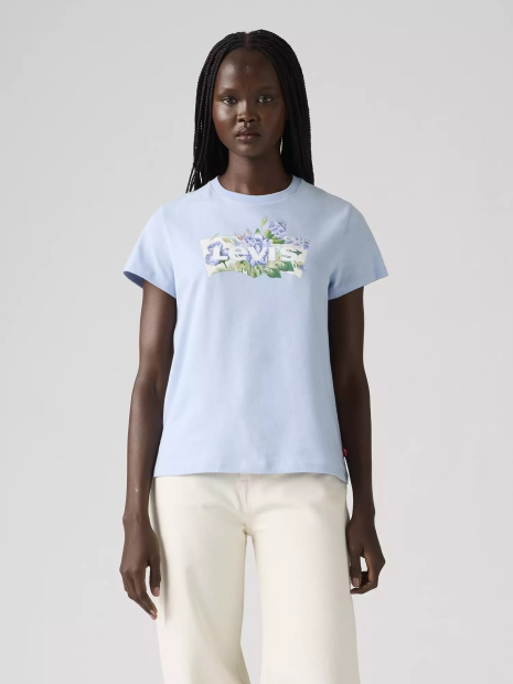 Женская футболка Levi's с коротким рукавом 1159865430 (Голубой S)