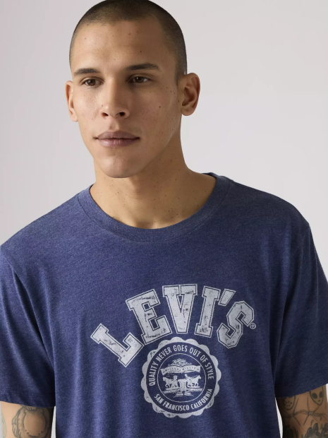 Футболка чоловіча Levi's з принтом 1159865448 (Синій XXL)