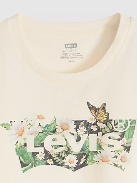 Женская футболка Levi's 1159865562 (Молочный L)
