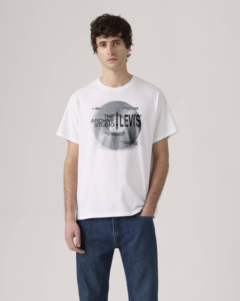 Мужская футболка Levi's с принтом 1159865610 (Белый L)