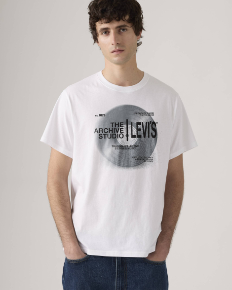 Мужская футболка Levi's с принтом 1159865610 (Белый L)