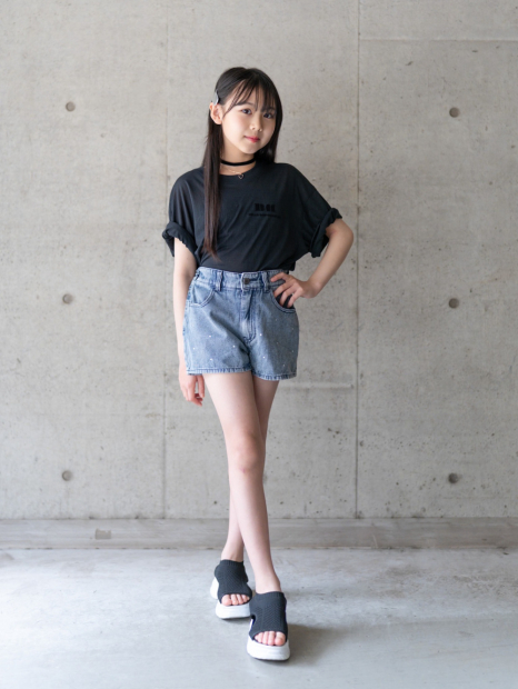 Укороченная лёгкая футболка UNIQLO 1159874175 (Черный XS)