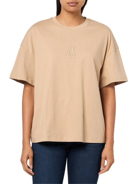 Женская футболка Armani Exchange с логотипом 1159879900 (Бежевый XL)